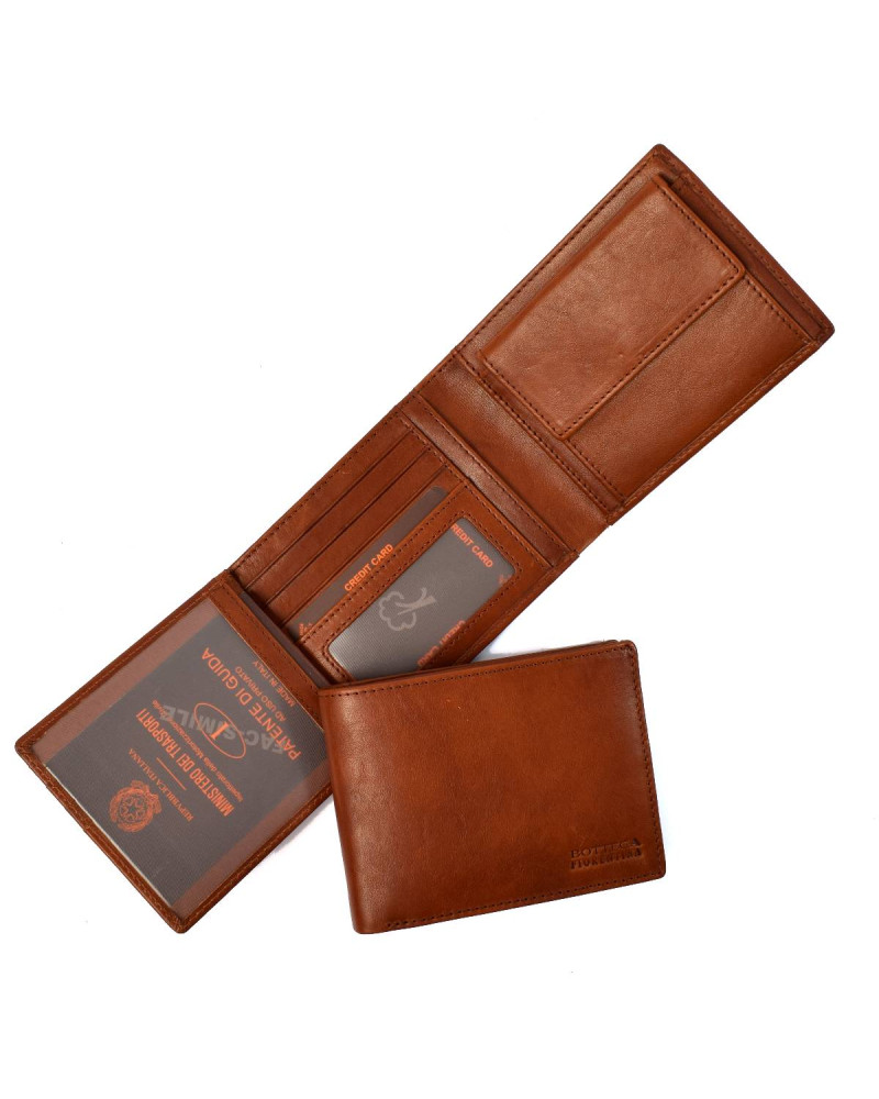 man wallet italy with flap and coin purse
